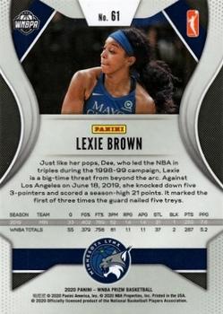 2020 Panini Prizm WNBA #61 Lexie Brown Back