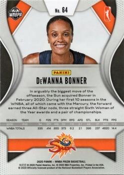 2020 Panini Prizm WNBA #64 DeWanna Bonner Back