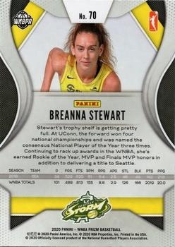 2020 Panini Prizm WNBA #70 Breanna Stewart Back