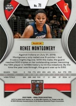 2020 Panini Prizm WNBA #71 Renee Montgomery Back