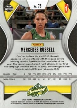 2020 Panini Prizm WNBA #75 Mercedes Russell Back