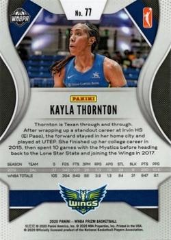 2020 Panini Prizm WNBA #77 Kayla Thornton Back