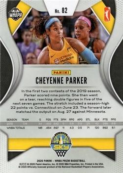 2020 Panini Prizm WNBA #82 Cheyenne Parker Back