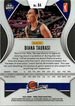 2020 Panini Prizm WNBA #84 Diana Taurasi Back