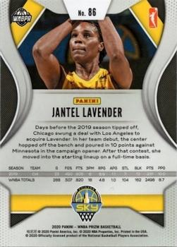 2020 Panini Prizm WNBA #86 Jantel Lavender Back