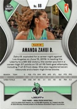 2020 Panini Prizm WNBA #88 Amanda Zahui B. Back
