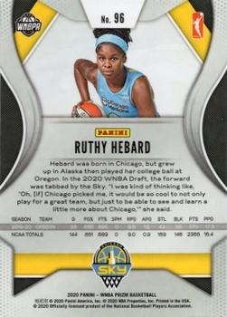2020 Panini Prizm WNBA #96 Ruthy Hebard Back