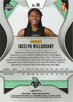 2020 Panini Prizm WNBA #98 Jocelyn Willoughby Back
