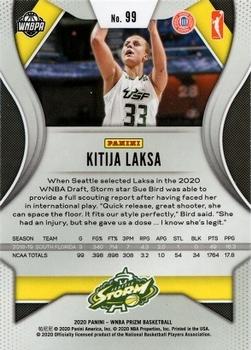 2020 Panini Prizm WNBA #99 Kitija Laksa Back