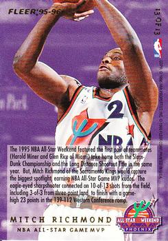1995-96 Fleer - NBA All-Stars #13 Mitch Richmond Back
