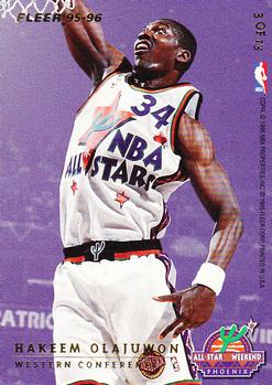 1995-96 Fleer - NBA All-Stars #3 Shaquille O'Neal / Hakeem Olajuwon Back