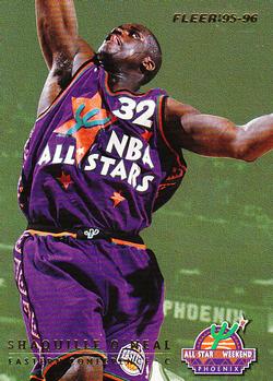 1995-96 Fleer - NBA All-Stars #3 Shaquille O'Neal / Hakeem Olajuwon Front