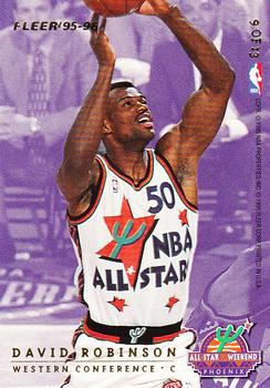 1995-96 Fleer - NBA All-Stars #9 Patrick Ewing / David Robinson Back