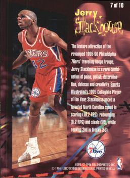 1995-96 Fleer - Rookie Phenom #7 Jerry Stackhouse Back