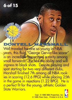 1995-96 Fleer - Rookie Sensation #6 Donyell Marshall Back