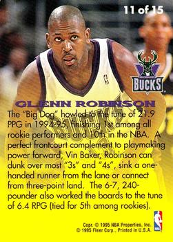 1995-96 Fleer - Rookie Sensation #11 Glenn Robinson Back