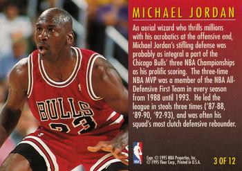 1995-96 Fleer - Total D #3 Michael Jordan Back