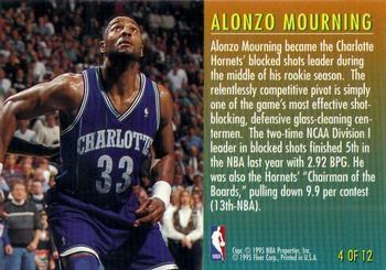 1995-96 Fleer - Total D #4 Alonzo Mourning Back