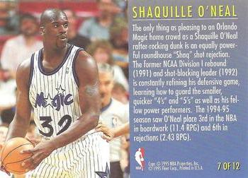 1995-96 Fleer - Total D #7 Shaquille O'Neal Back
