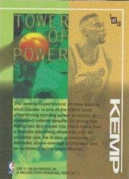 1995-96 Fleer - Tower of Power #1 Shawn Kemp Back