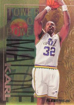 1995-96 Fleer - Tower of Power #2 Karl Malone Front