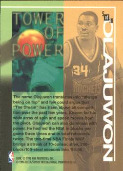 1995-96 Fleer - Tower of Power #5 Hakeem Olajuwon Back