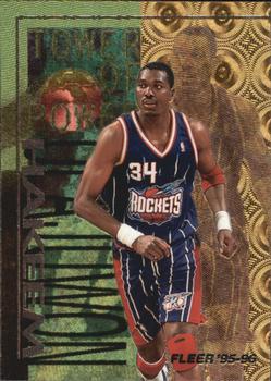 1995-96 Fleer - Tower of Power #5 Hakeem Olajuwon Front