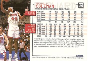 1995-96 Hoops #103 Derrick Coleman Back
