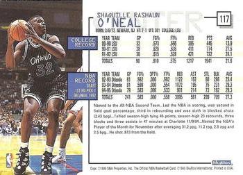 1995-96 Hoops #117 Shaquille O'Neal Back