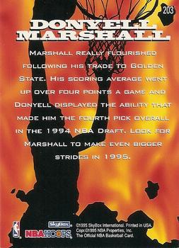 1995-96 Hoops #203 Donyell Marshall Back