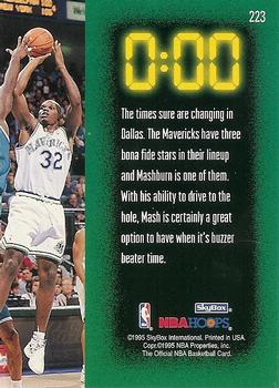 1995-96 Hoops #223 Jamal Mashburn Back