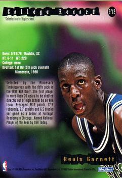 1995-96 Hoops #272 Kevin Garnett Back
