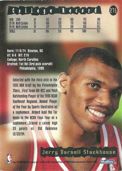 1995-96 Hoops #275 Jerry Stackhouse Back