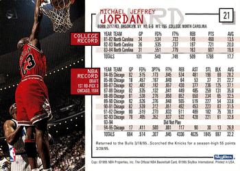 1995-96 Hoops #21 Michael Jordan Back