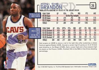 1995-96 Hoops #26 Terrell Brandon Back