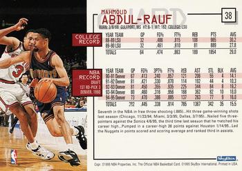 1995-96 Hoops #38 Mahmoud Abdul-Rauf Back