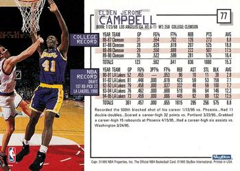 1995-96 Hoops #77 Elden Campbell Back