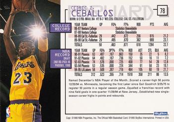 1995-96 Hoops #78 Cedric Ceballos Back