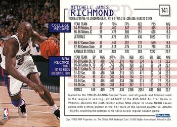 1995-96 Hoops #141 Mitch Richmond Back