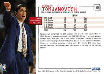 1995-96 Hoops #179 Rudy Tomjanovich Back