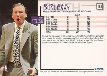 1995-96 Hoops #183 Mike Dunleavy Back