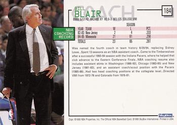 1995-96 Hoops #184 Bill Blair Back