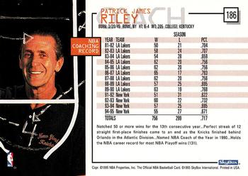 1995-96 Hoops #186 Pat Riley Back