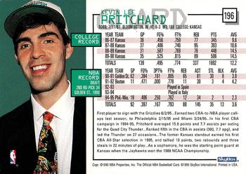1995-96 Hoops #196 Kevin Pritchard Back
