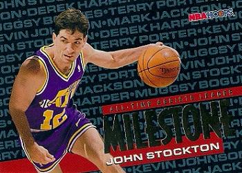 1995-96 Hoops #215 John Stockton Front