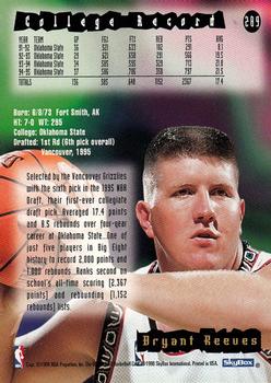 1995-96 Hoops #289 Bryant Reeves Back