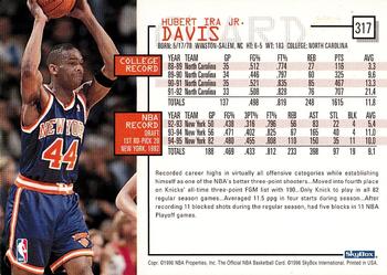 1995-96 Hoops #317 Hubert Davis Back