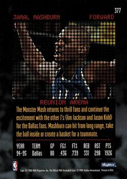 1995-96 Hoops #377 Jamal Mashburn Back
