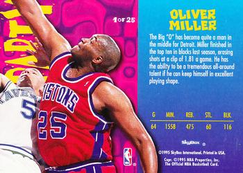 1995-96 Hoops - Block Party #1 Oliver Miller Back