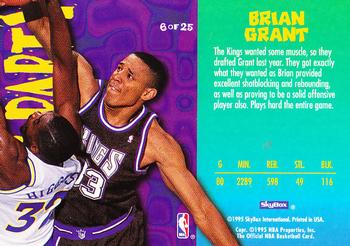 1995-96 Hoops - Block Party #6 Brian Grant Back